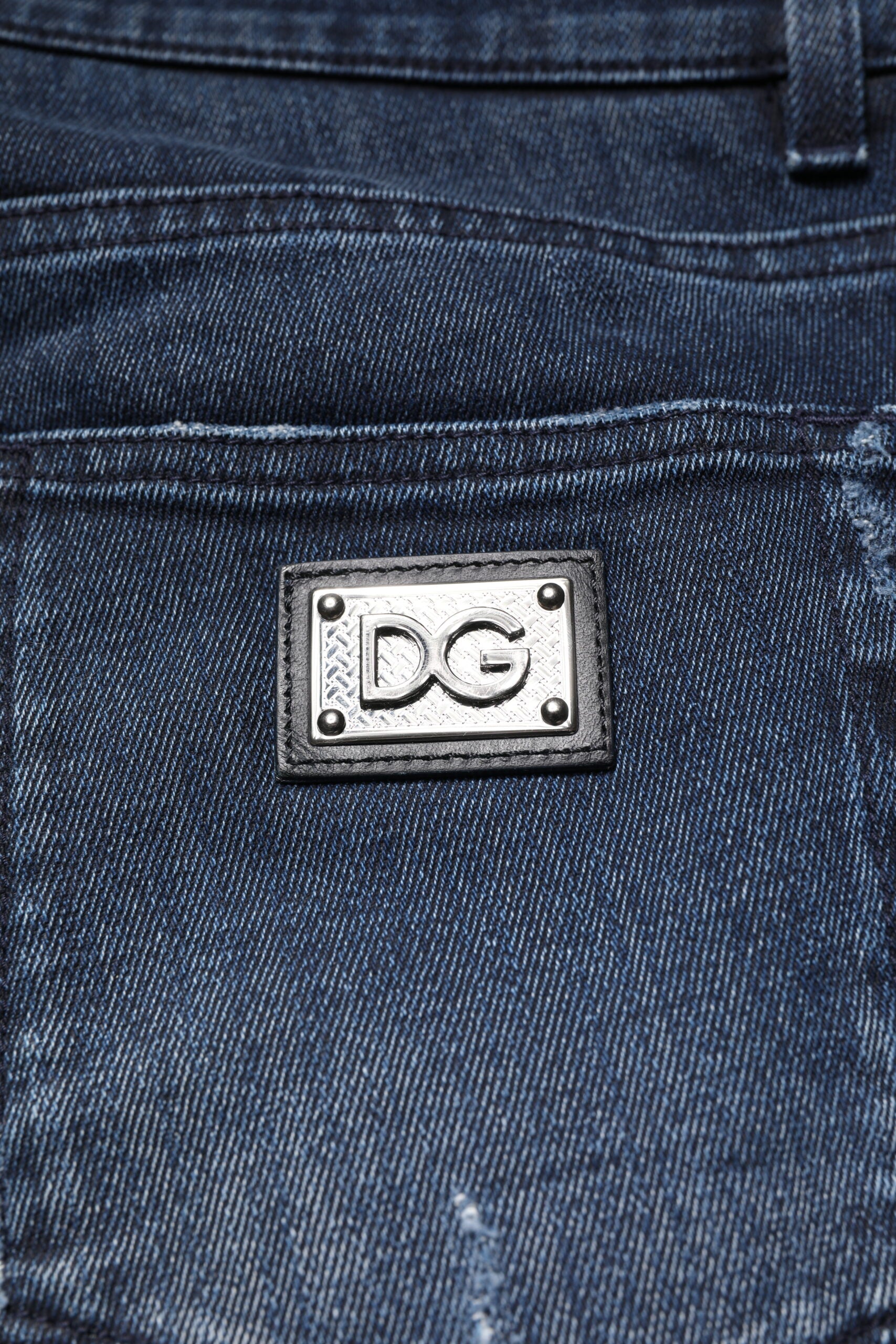 Blugi skinny Dolce &amp; Gabbana din bumbac albastru pentru bărbați