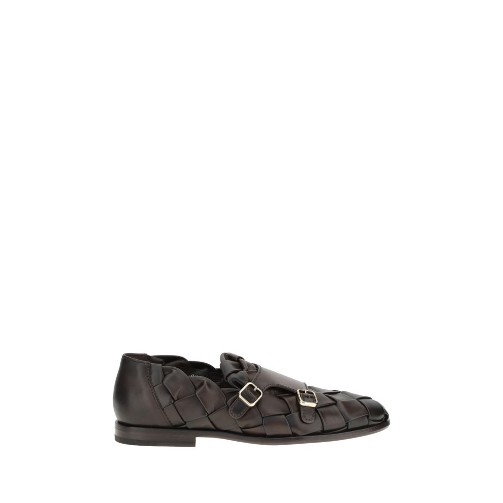 Santoni Loafer aus gewebtem Webstoff