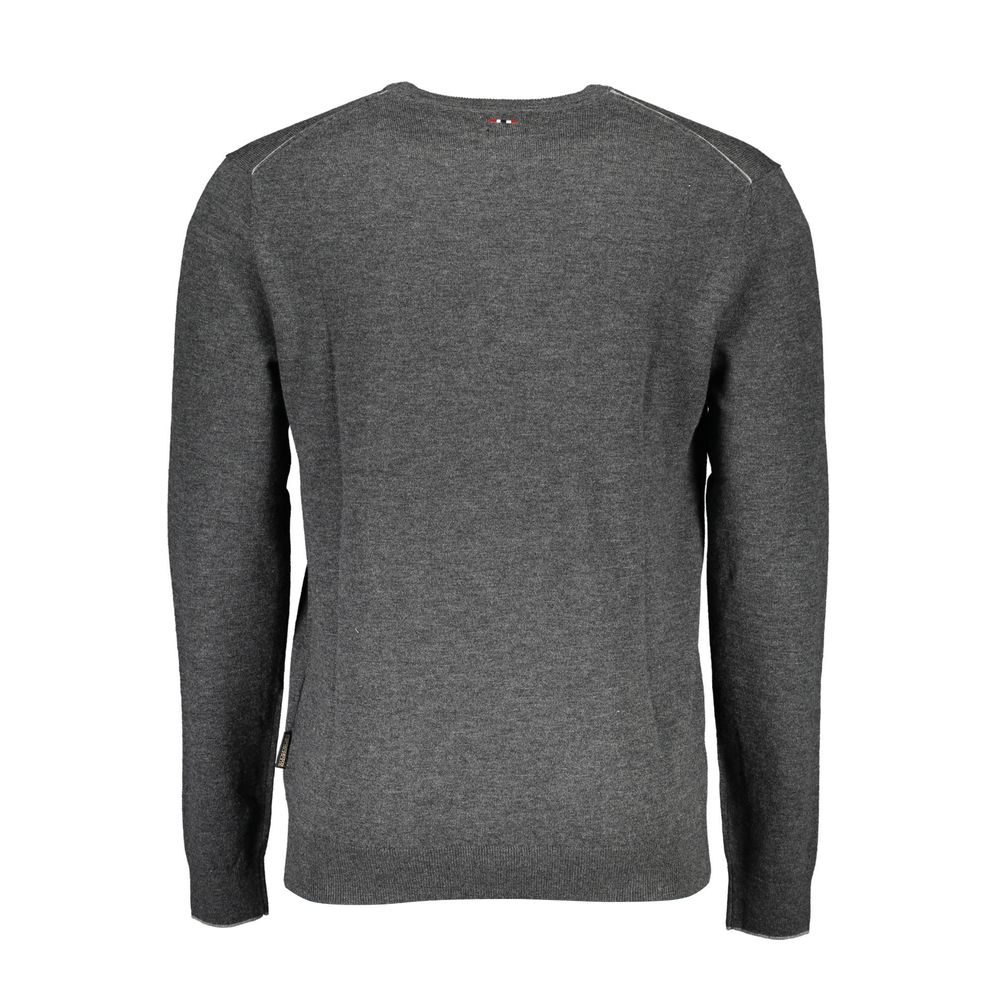 Napapijri Herrenpullover aus grauer Wolle