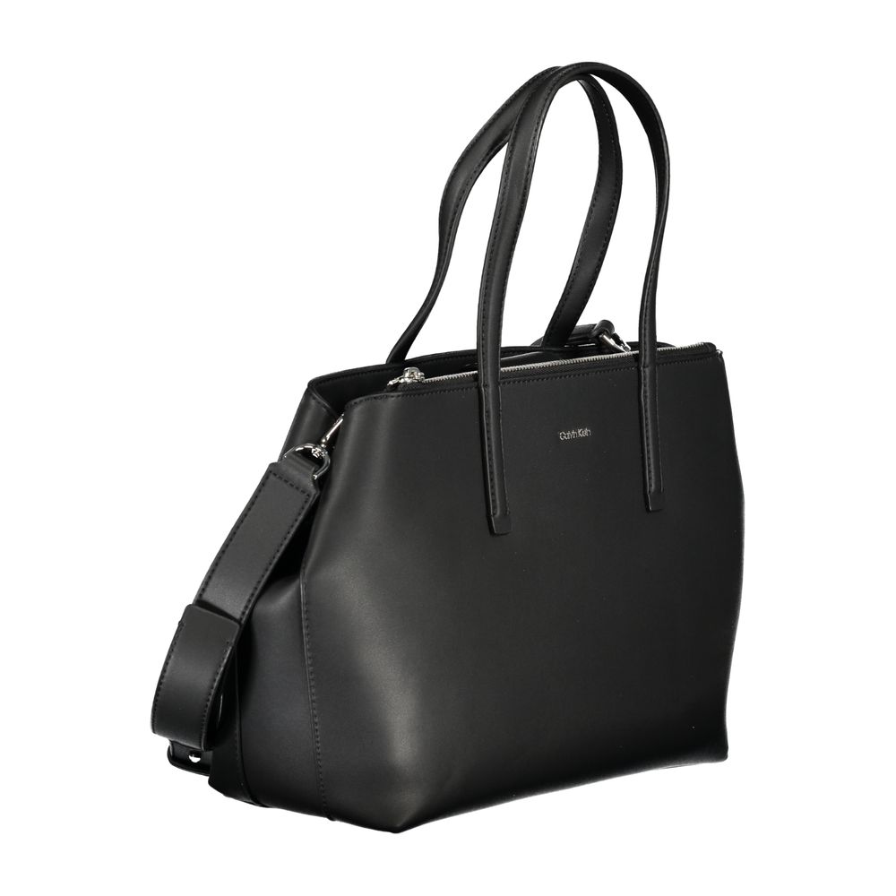 Geantă de mână Calvin Klein neagră din poliester