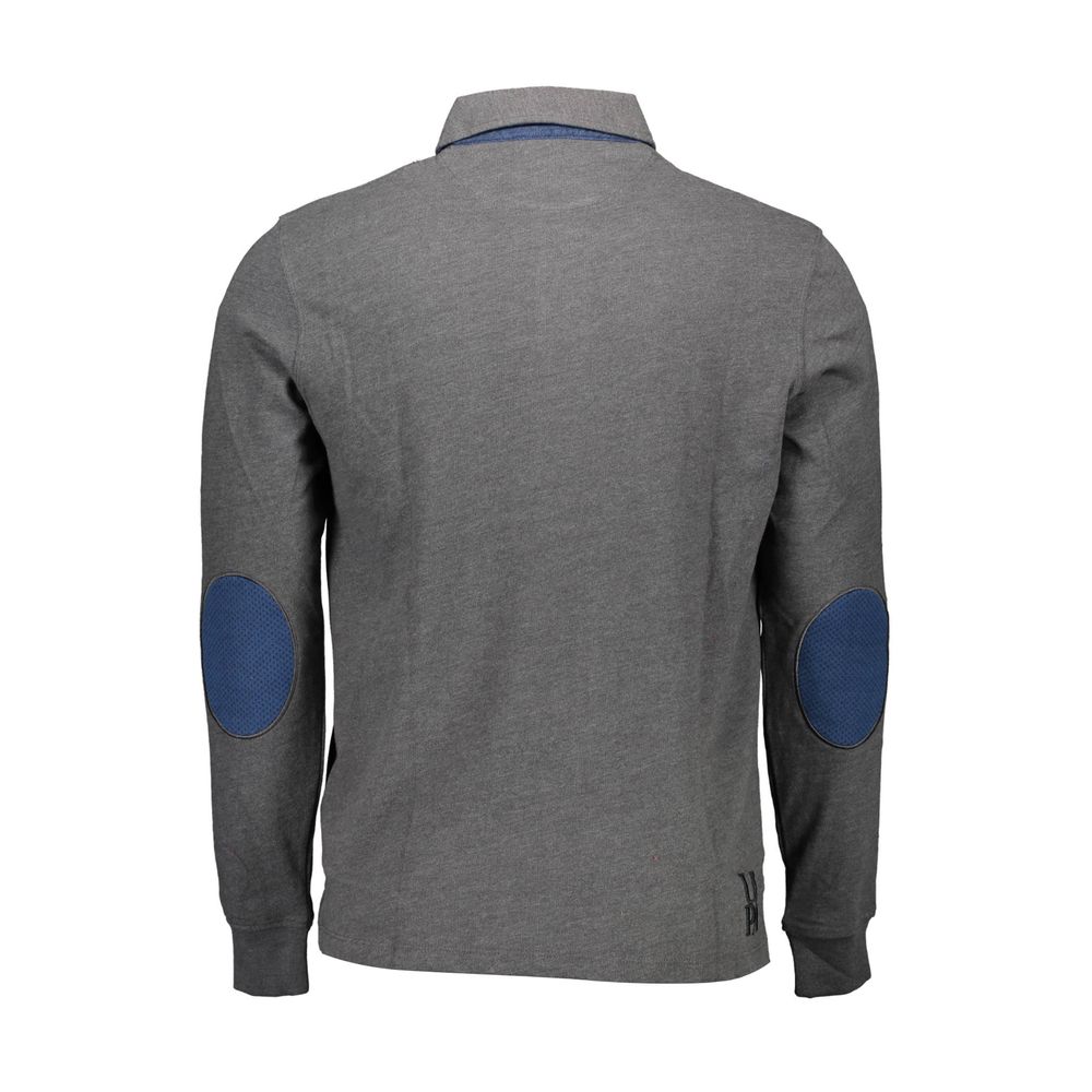 Tricou polo gri din bumbac pentru bărbați US POLO ASSN.