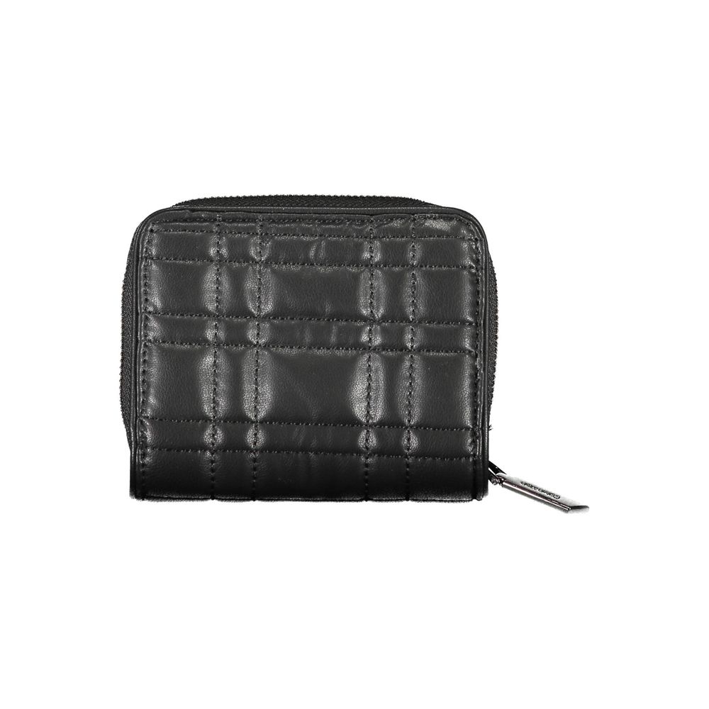 Portofel Calvin Klein negru din poliester pentru femei