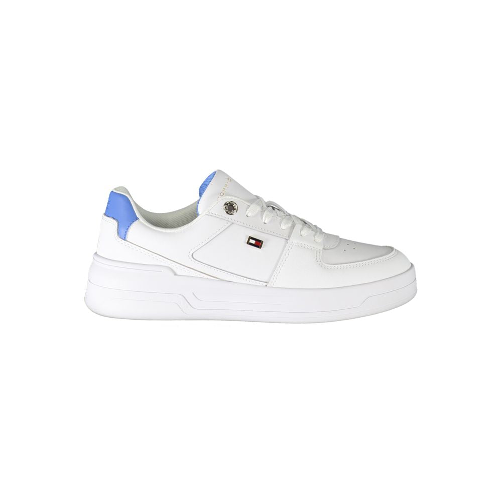 Tommy Hilfiger – Weiße Polyester-Sneaker