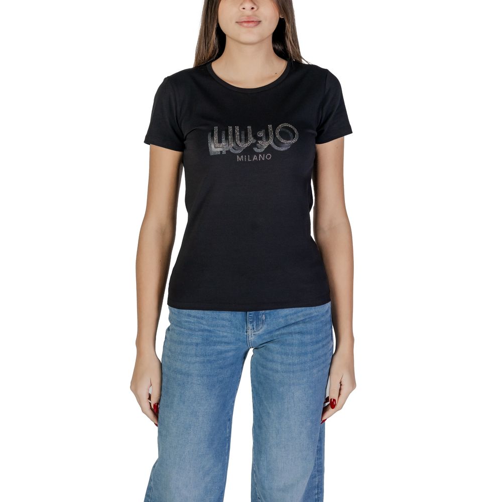 Tricou Liu Jo negru din bumbac