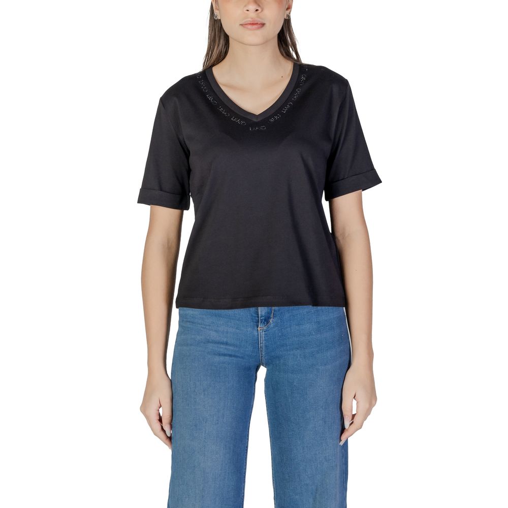 Tricou Liu Jo negru din bumbac