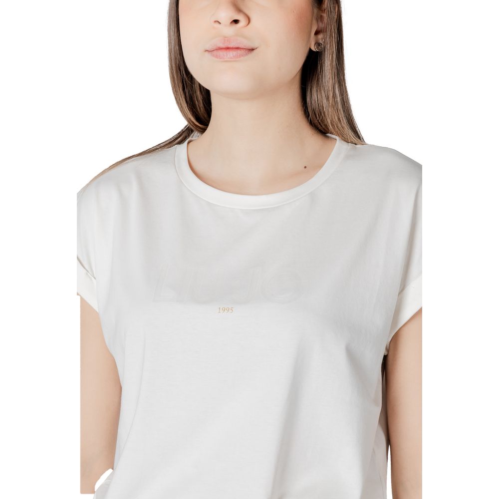 Tricou Liu Jo alb din bumbac