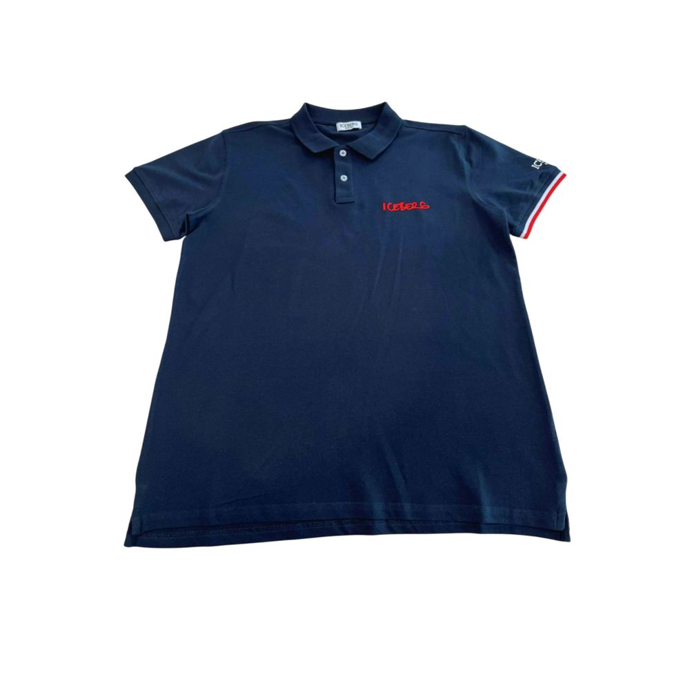 Iceberg Blaues Poloshirt aus Baumwolle für Herren