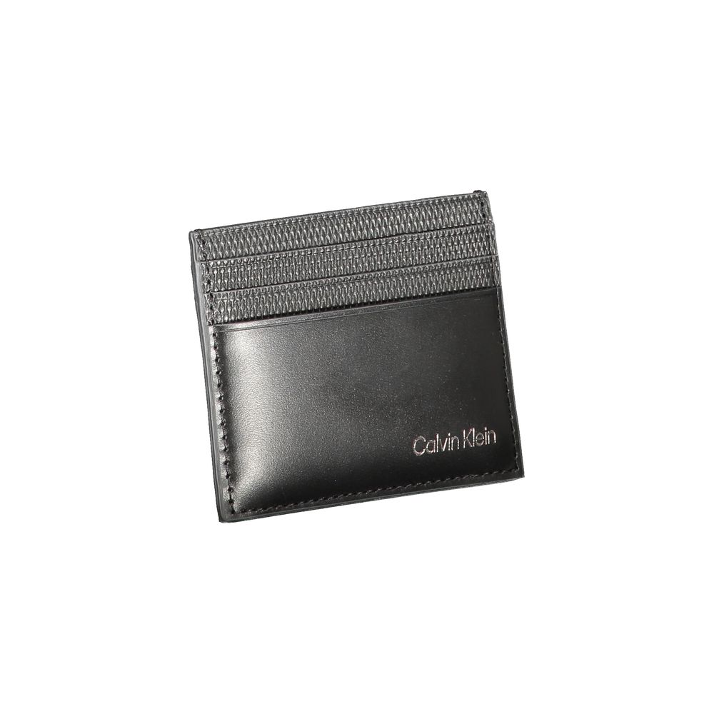 Calvin Klein Schwarze Lederbrieftasche
