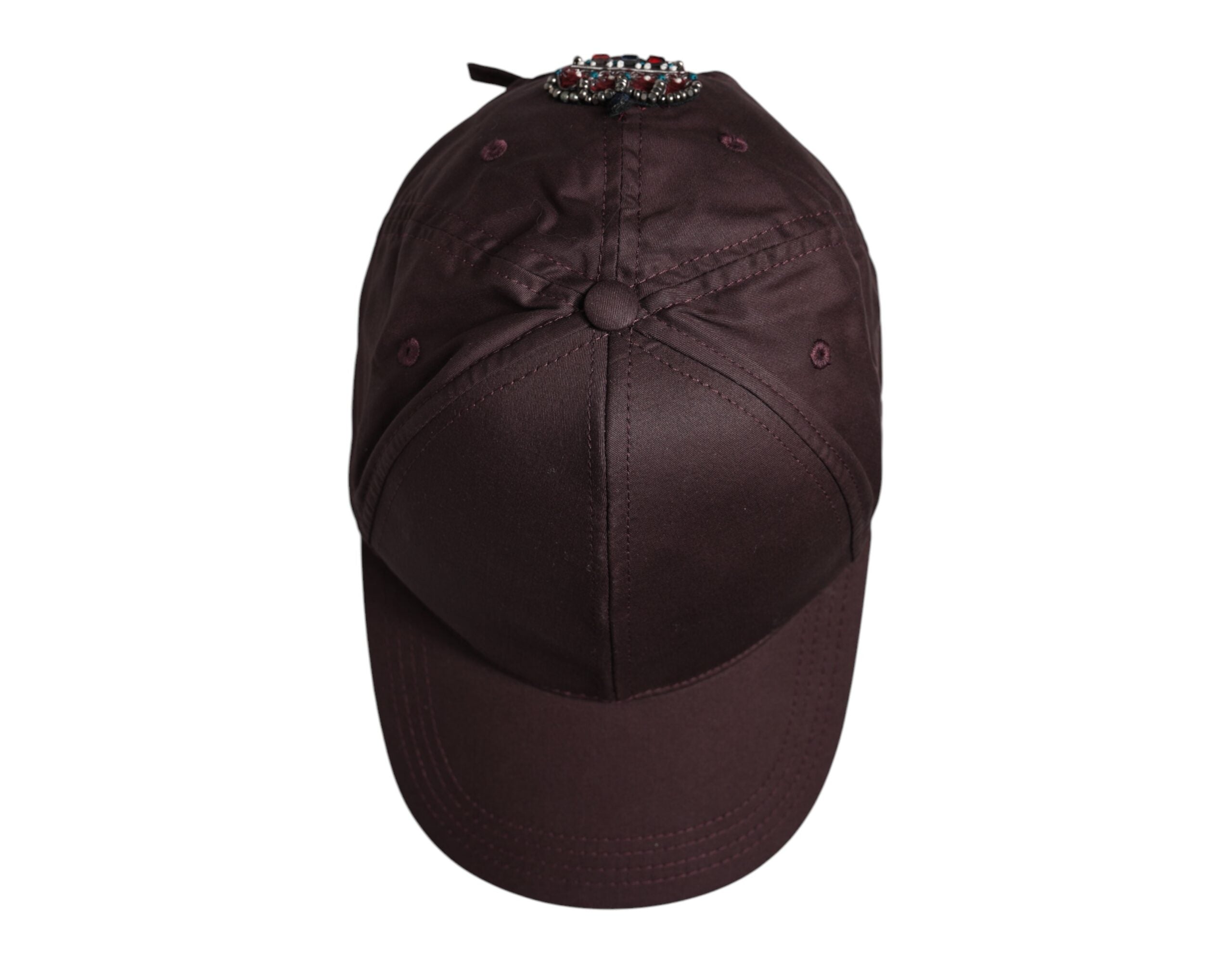 Dolce &amp; Gabbana – Baseballkappe aus Baumwolle mit DG-Krone und 6 Paneelen, Braun