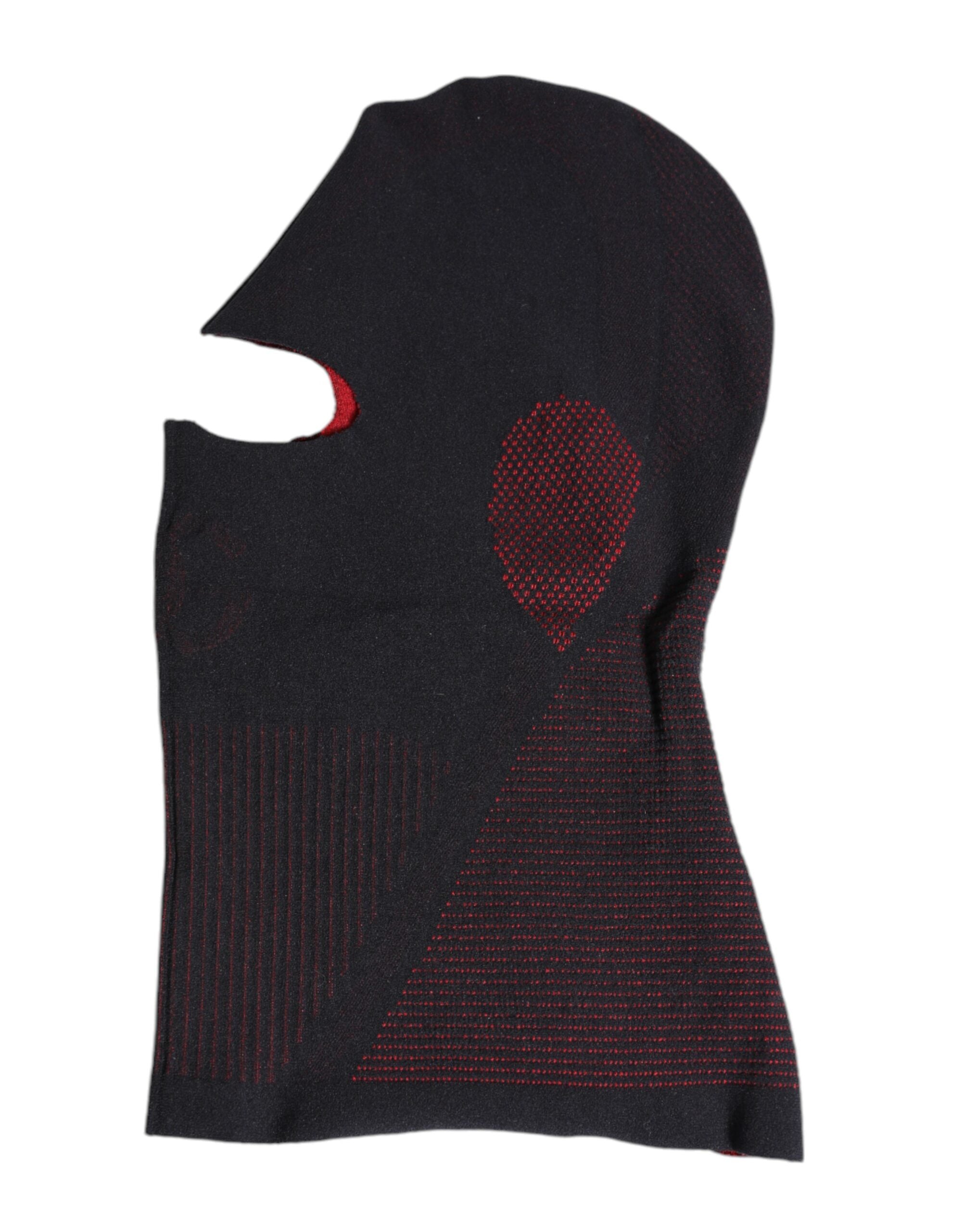 Dolce &amp; Gabbana – Schwarze Strick-Skimaske aus Baumwolle mit Sturmhaube