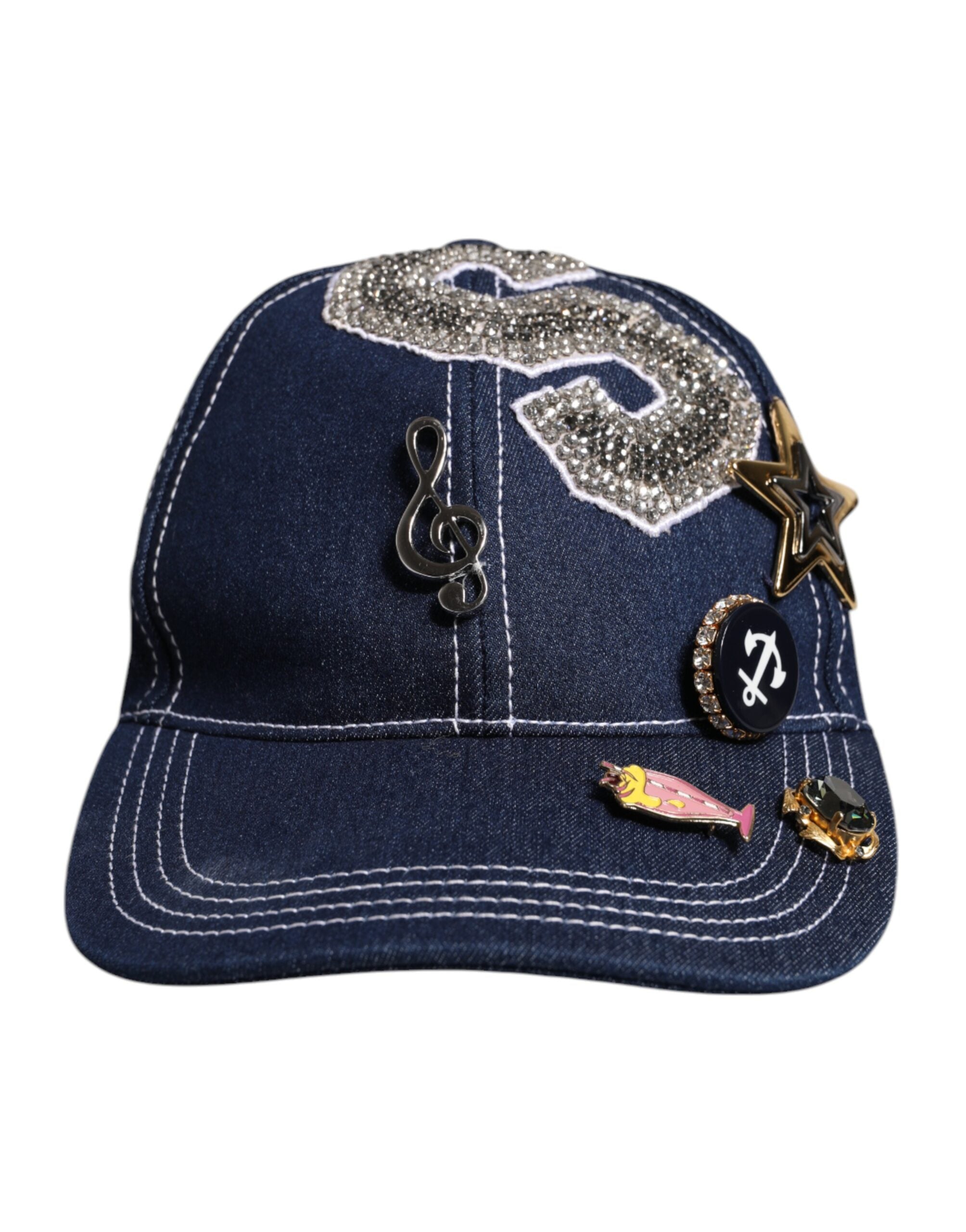 Șapcă de baseball Dolce &amp; Gabbana cu cristale albastre