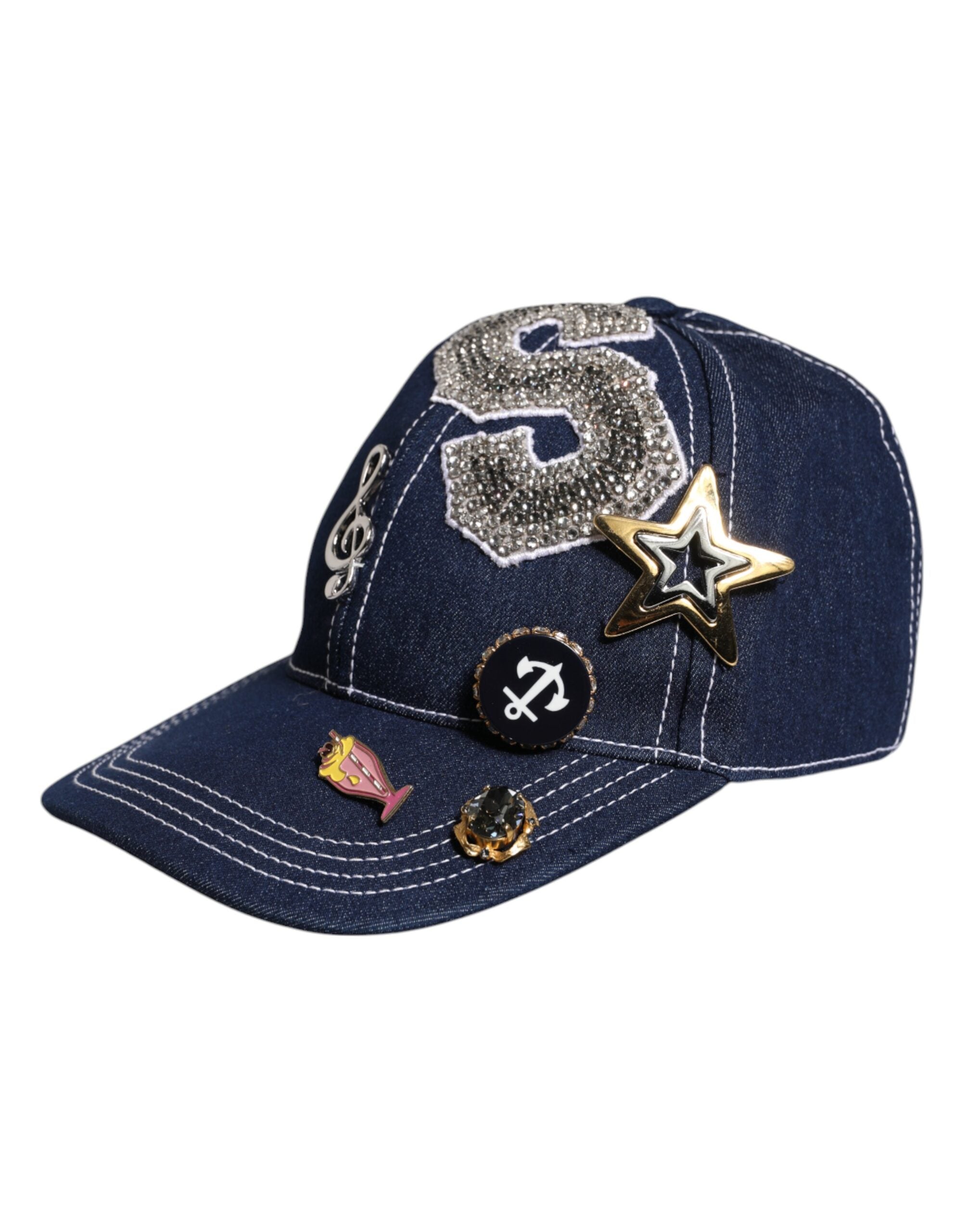 Șapcă de baseball Dolce &amp; Gabbana cu cristale albastre
