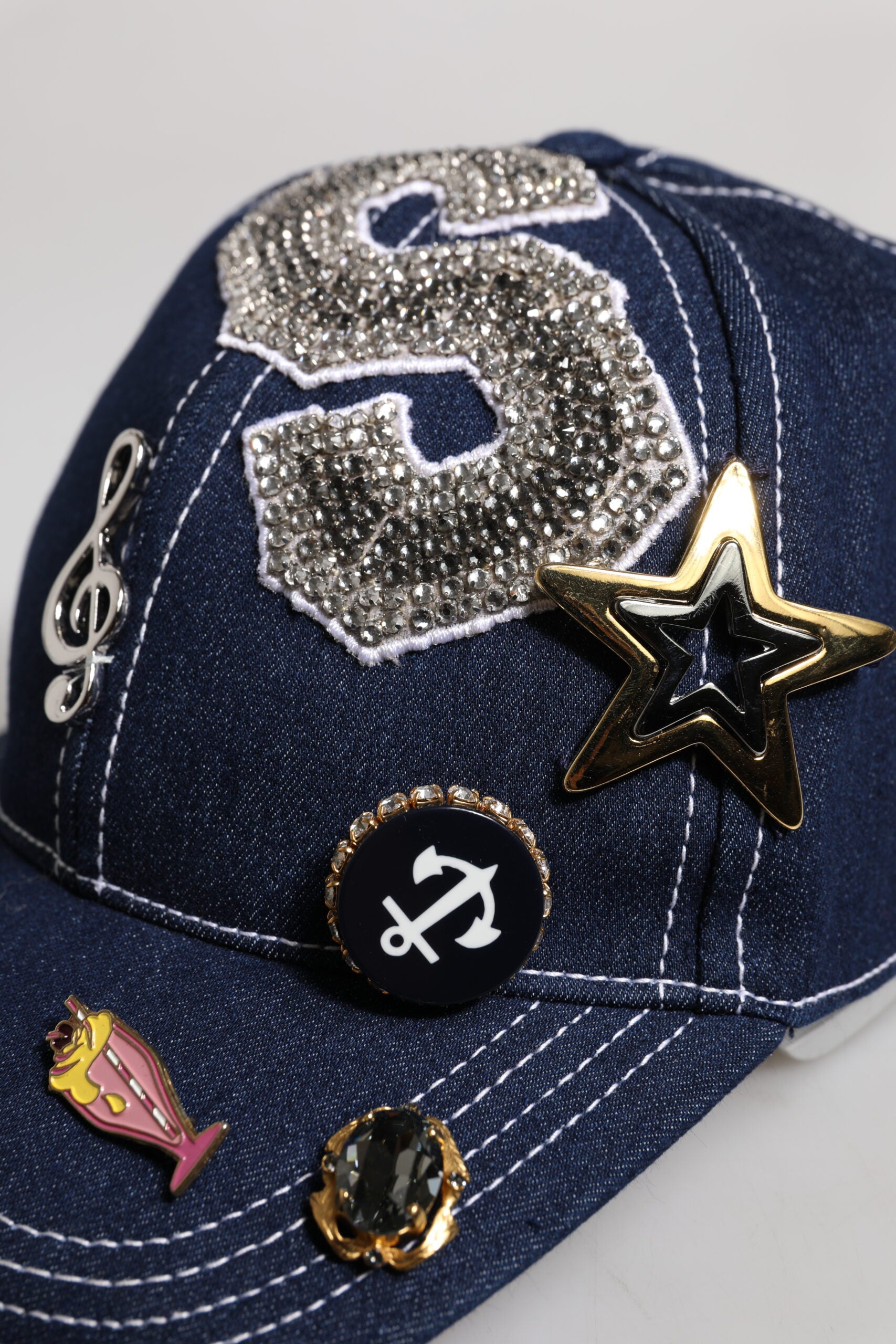 Șapcă de baseball Dolce &amp; Gabbana cu cristale albastre