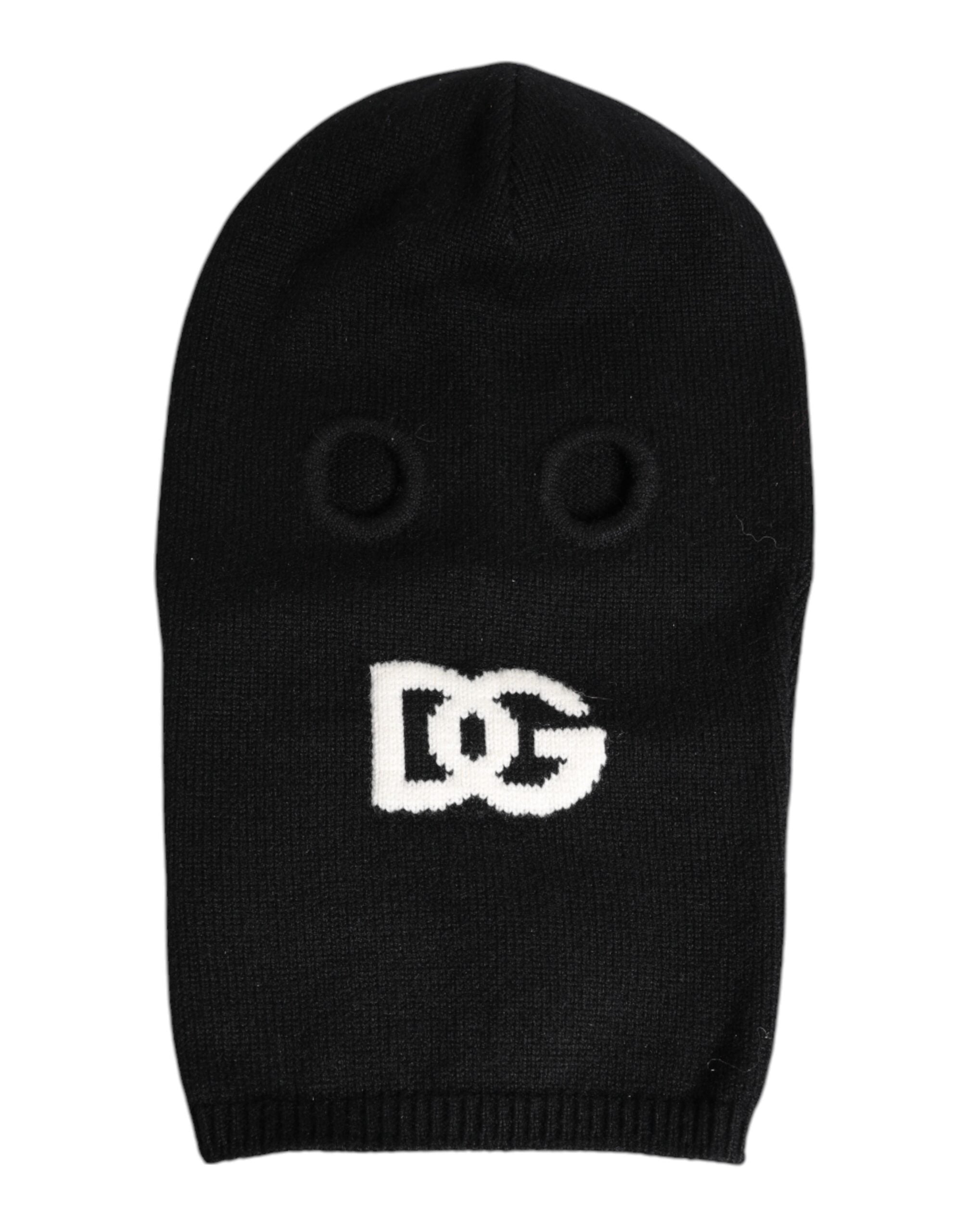 Căciulă cagulă Dolce &amp; Gabbana neagră din cașmir tricotat
