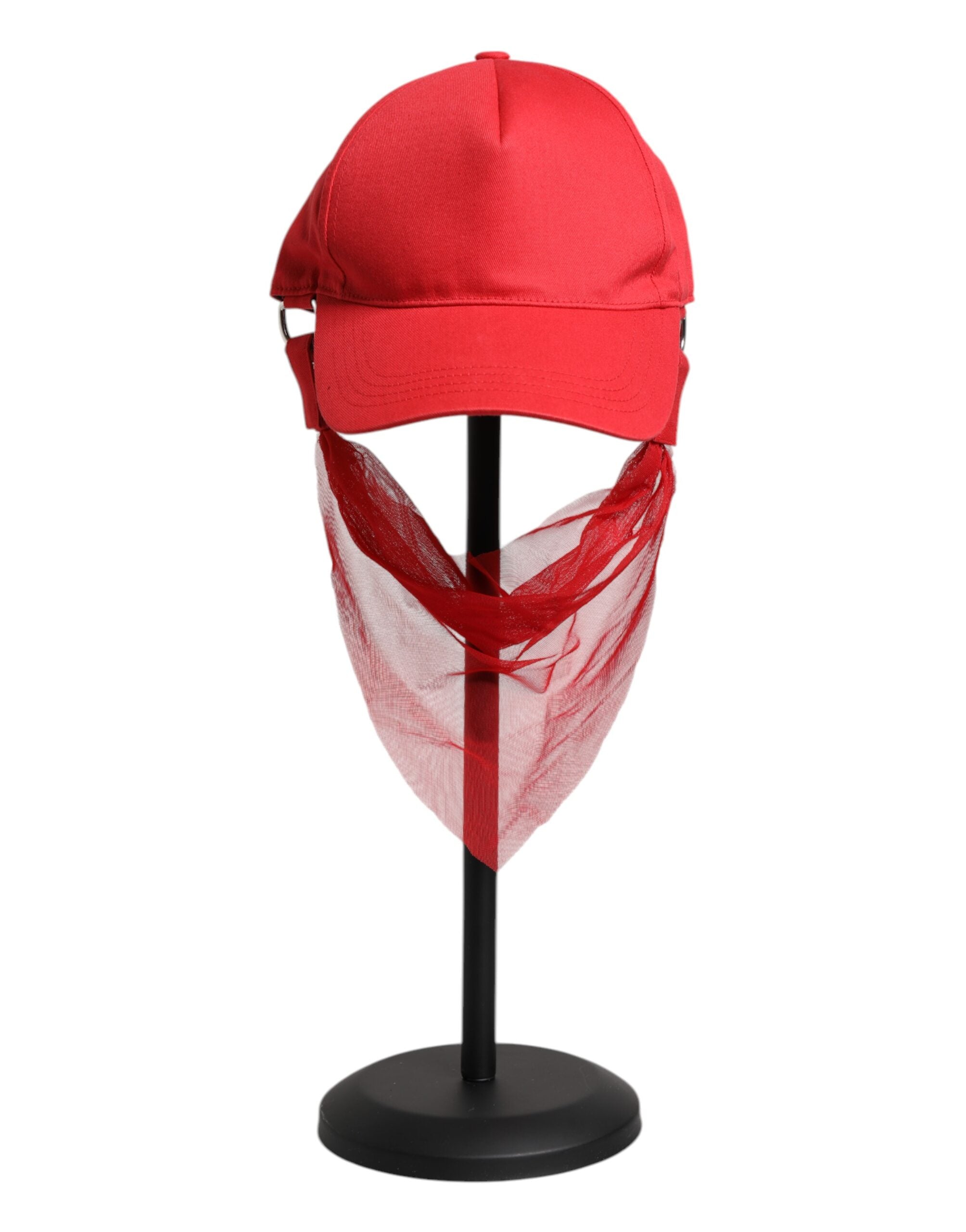 Șapcă de baseball Dolce &amp; Gabbana din bumbac roșu cu 6 panouri pentru femei
