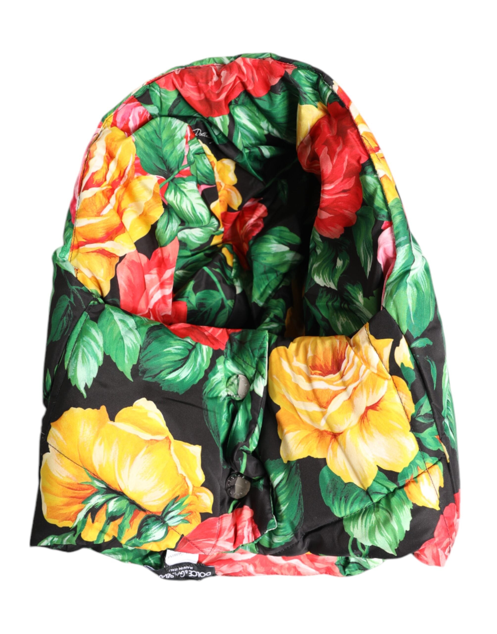 Pălărie Dolce &amp; Gabbana cu imprimeu floral multicolor și înfășurare pe tot capul