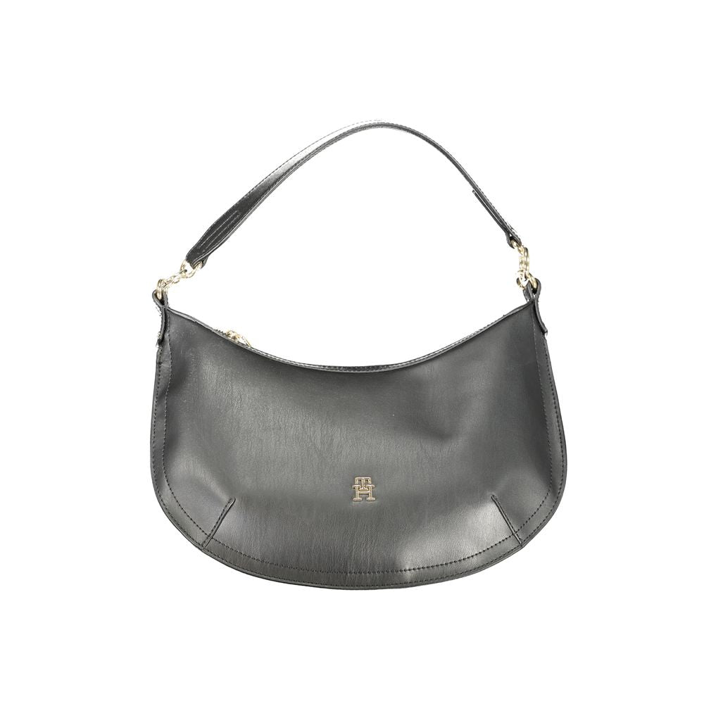 Geantă de mână Tommy Hilfiger neagră din polietilenă
