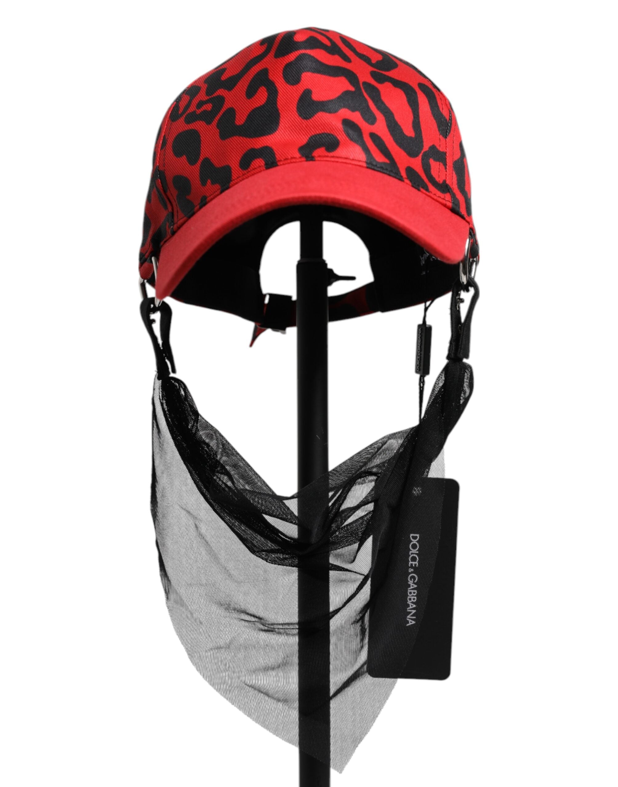 Șapcă de baseball Dolce &amp; Gabbana din bumbac roșu cu 6 panouri pentru femei