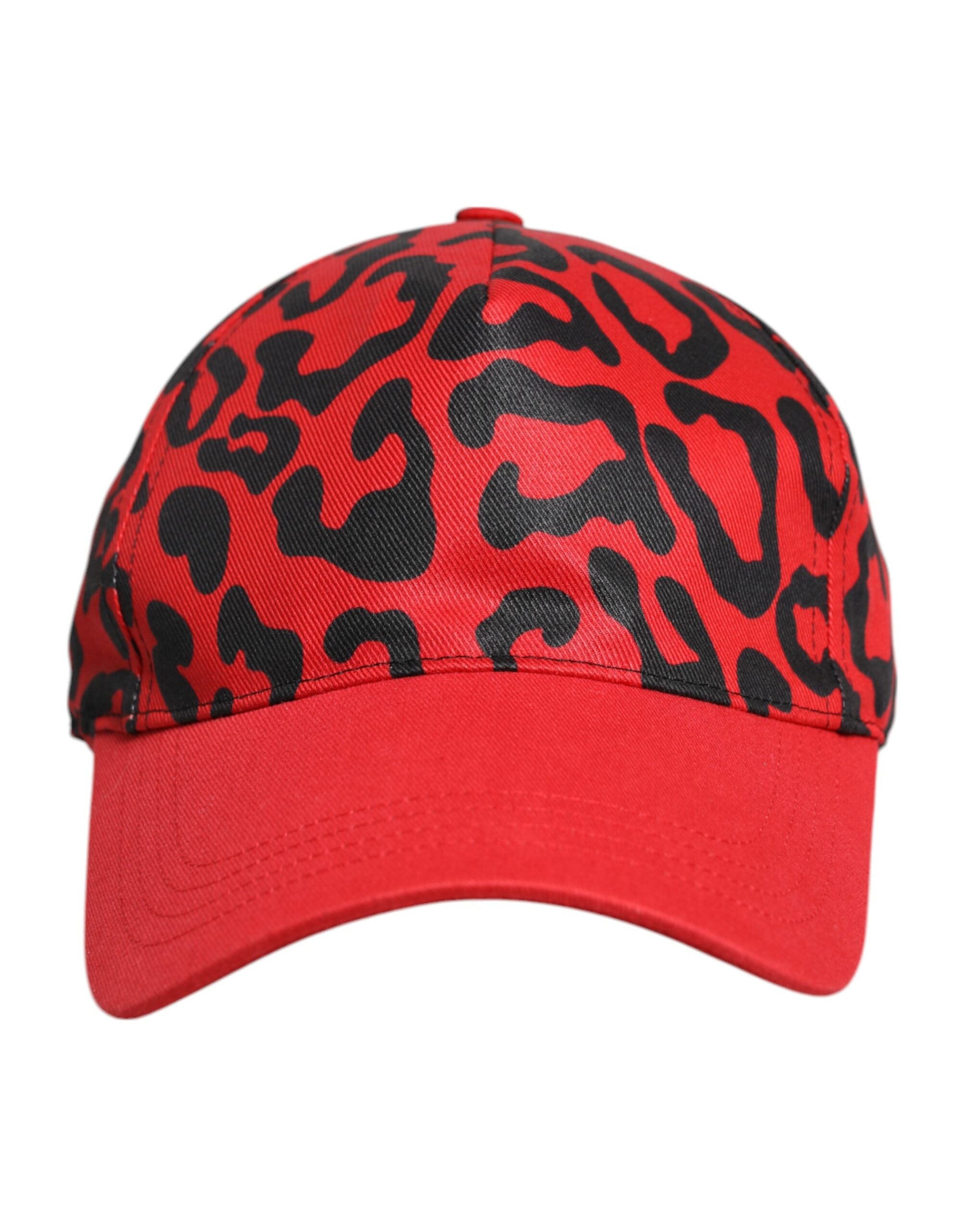 Șapcă de baseball Dolce &amp; Gabbana din bumbac roșu cu 6 panouri pentru femei