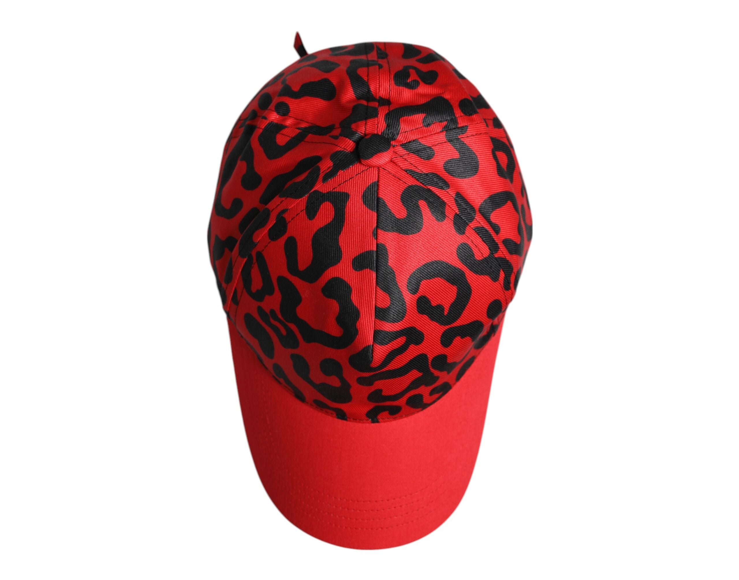 Șapcă de baseball Dolce &amp; Gabbana din bumbac roșu cu 6 panouri pentru femei