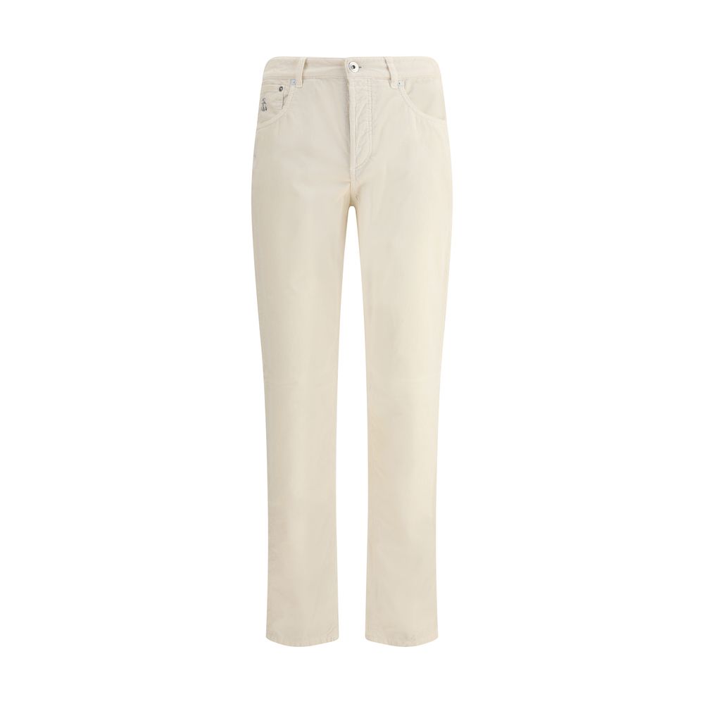 Pantaloni din velur Brunello Cucinelli