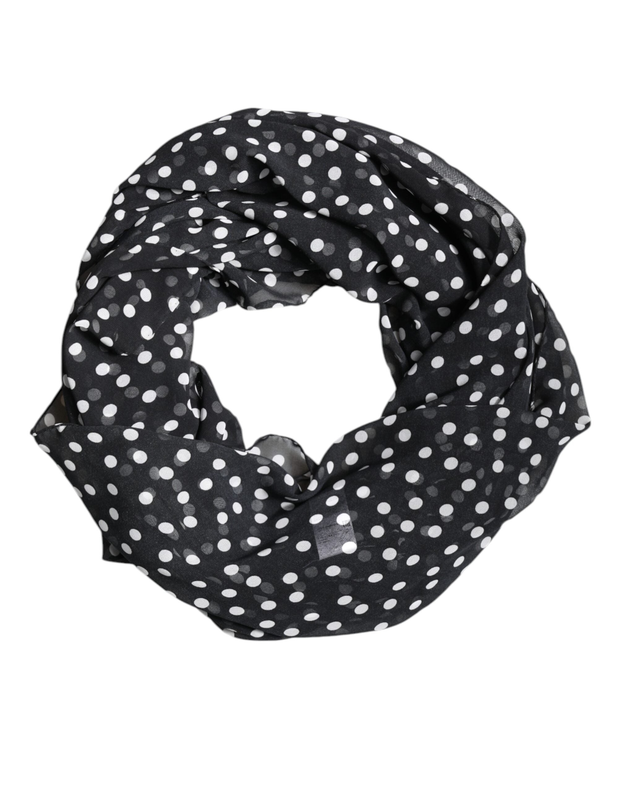 Eșarfă Dolce &amp; Gabbana cu buline negre din poliester