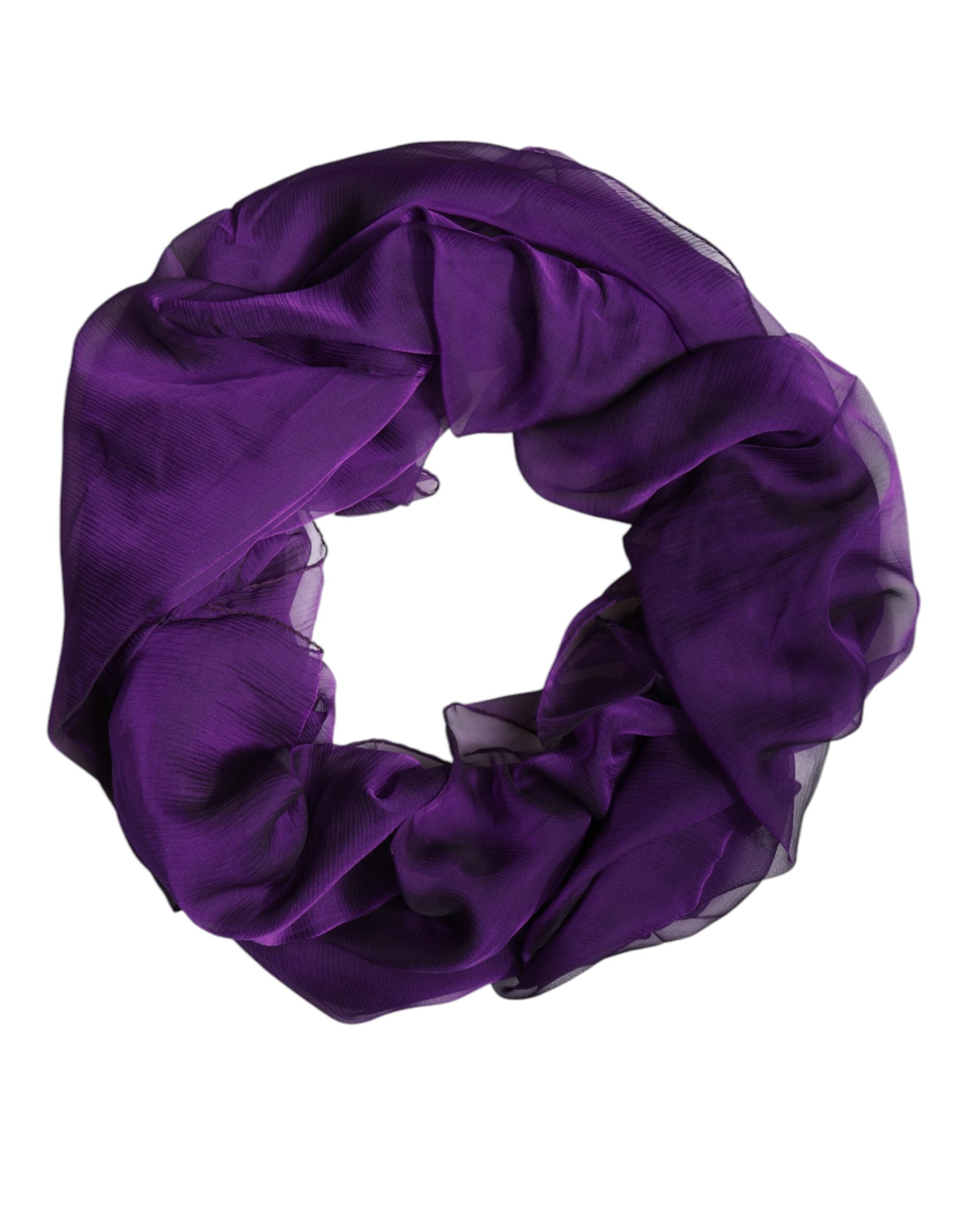 Eșarfă dreptunghiulară din mătase violet Dolce &amp; Gabbana