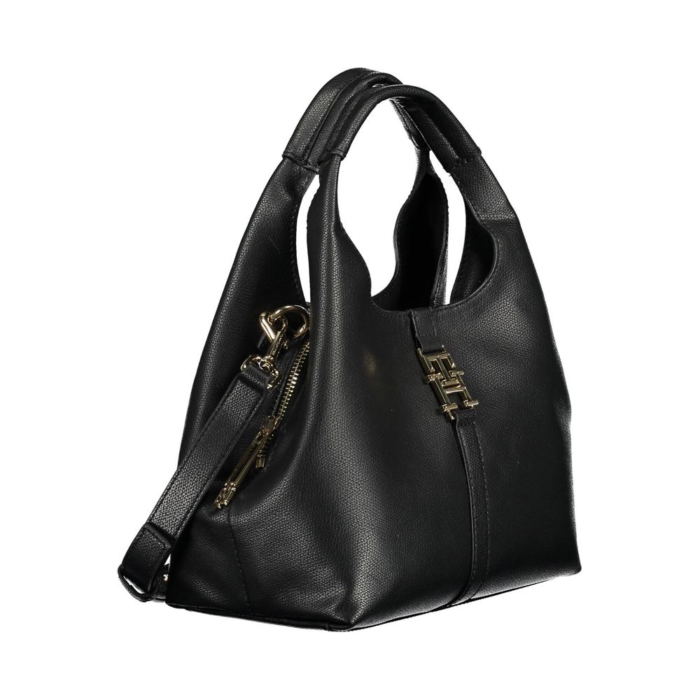 Tommy Hilfiger – Schwarze Handtasche aus Polyethylen für Damen