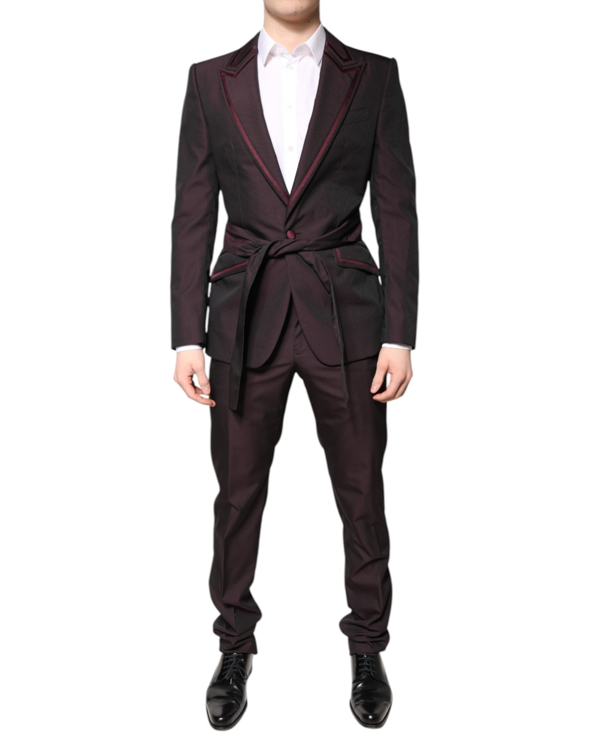 Dolce &amp; Gabbana – Kastanienbrauner, einreihiger, formeller, zweiteiliger Anzug