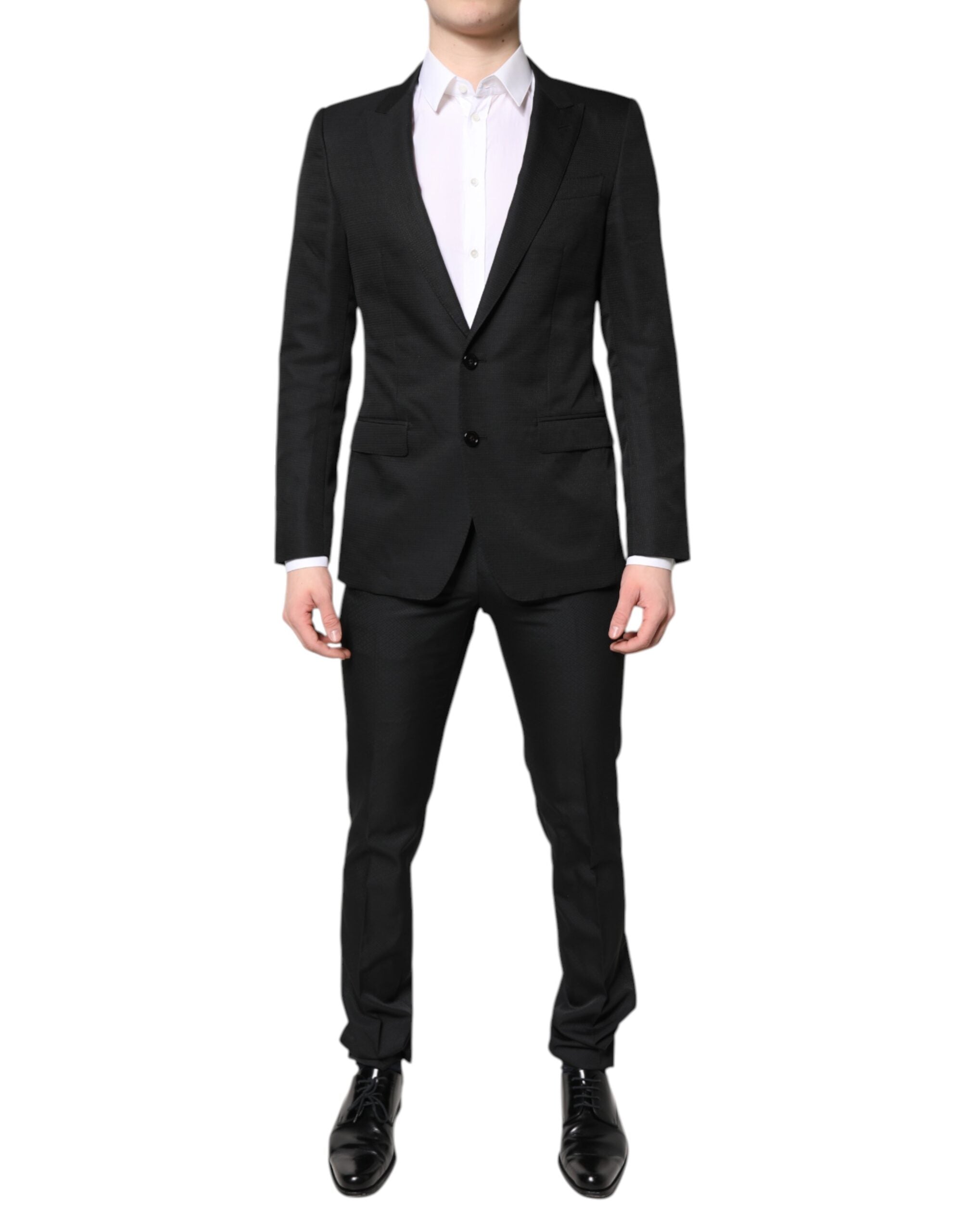 Dolce &amp; Gabbana – Schwarzer, einreihiger, formeller, zweiteiliger Anzug