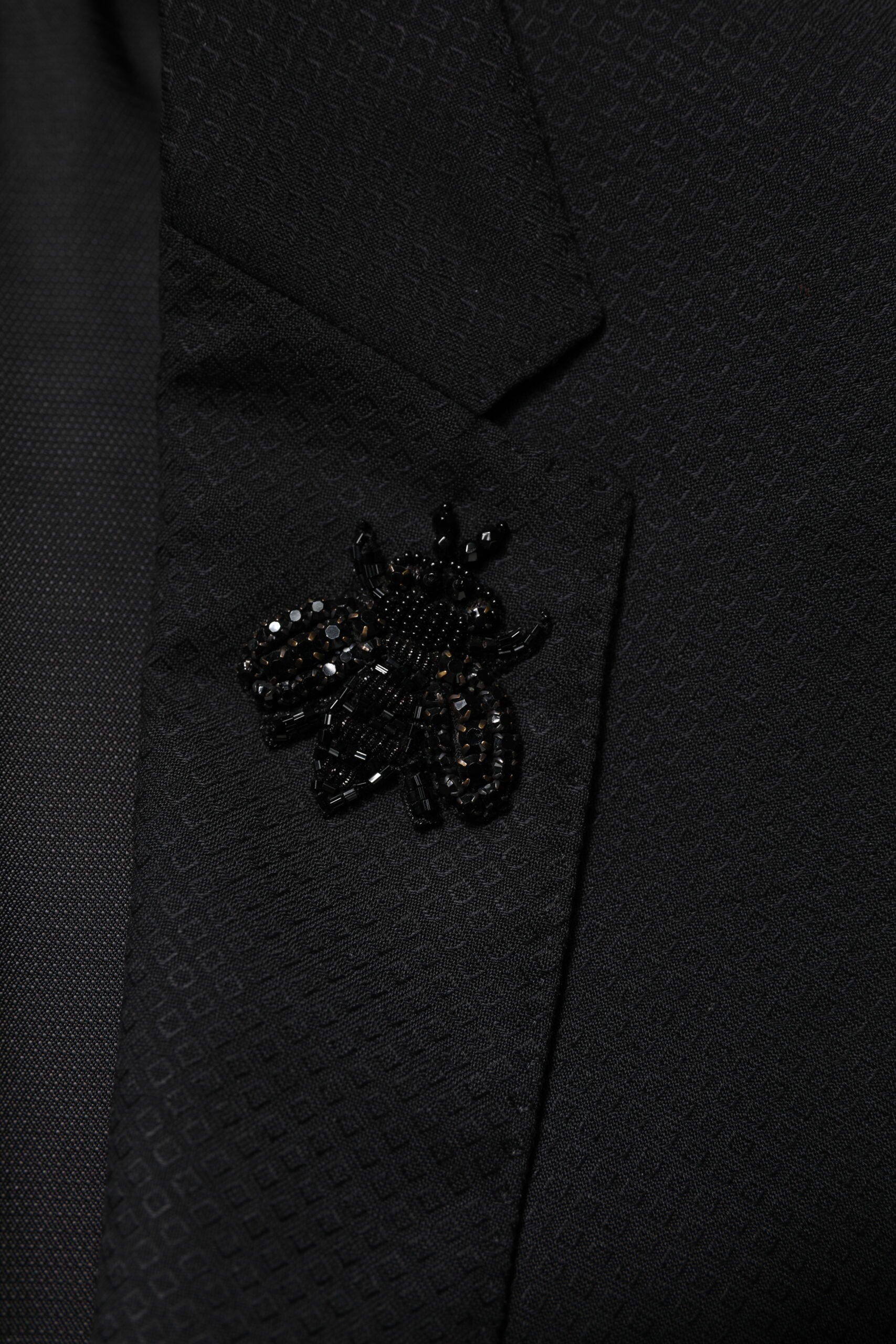 Dolce &amp; Gabbana – Schwarzer, einreihiger, zweiteiliger Anzug aus Wolle