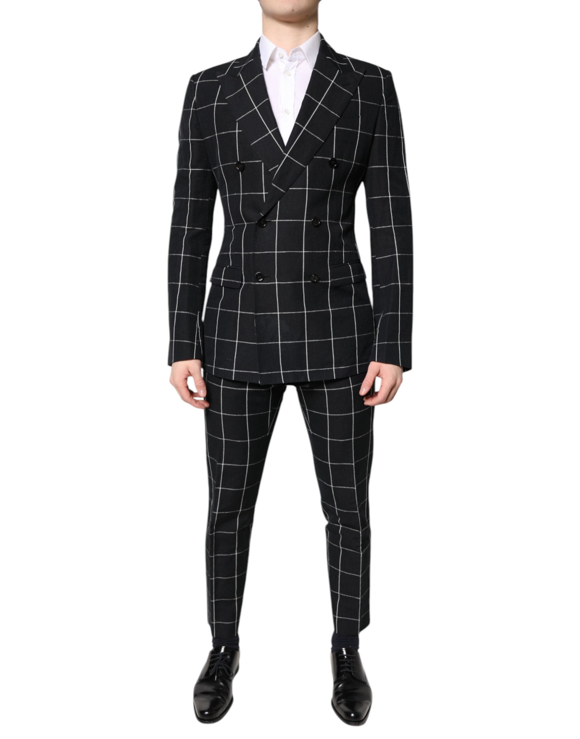Dolce &amp; Gabbana – Schwarzer, zweireihiger TAORMINA-Anzug