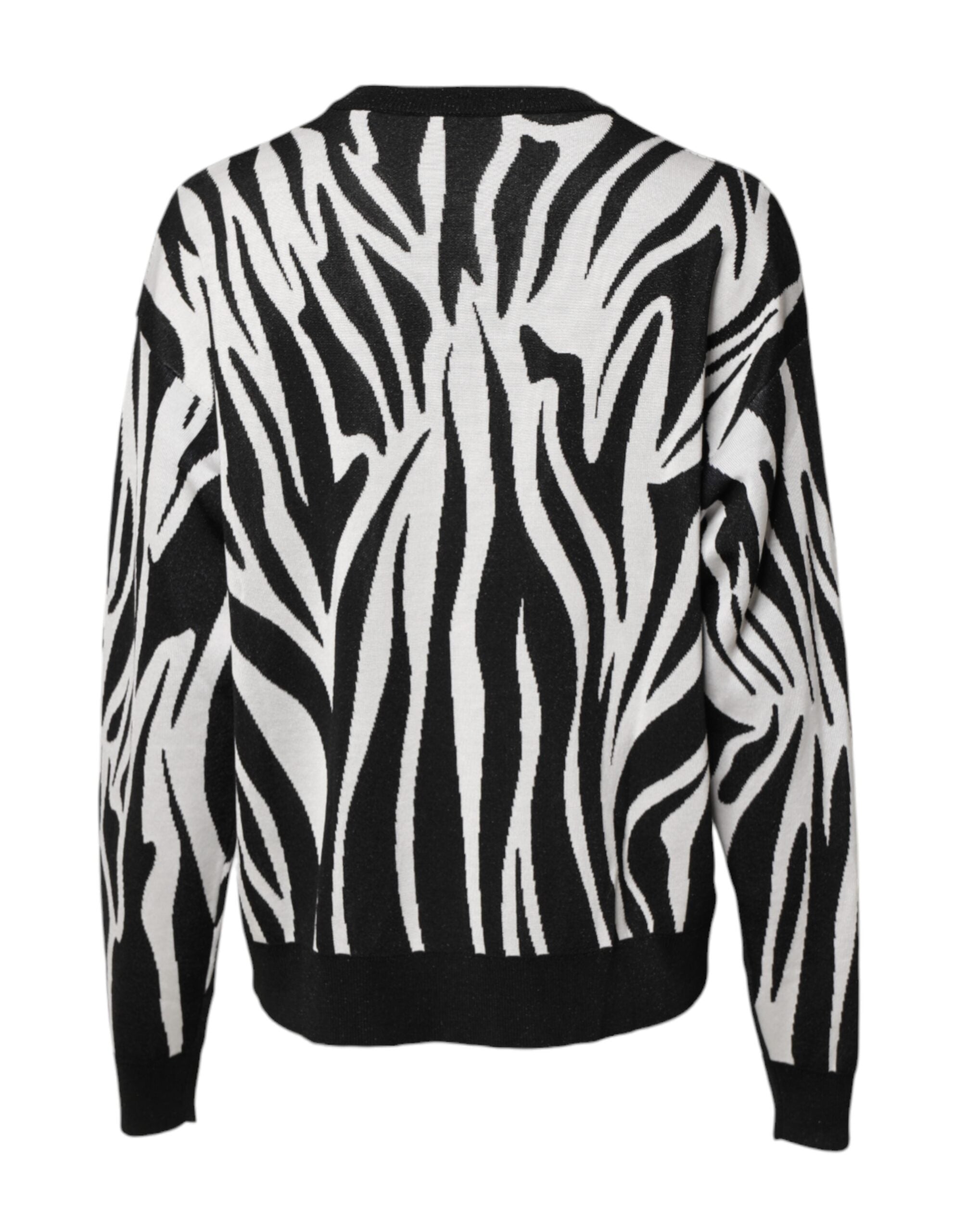 Dolce &amp; Gabbana Schwarz-Weiß-Print Damen Pullover