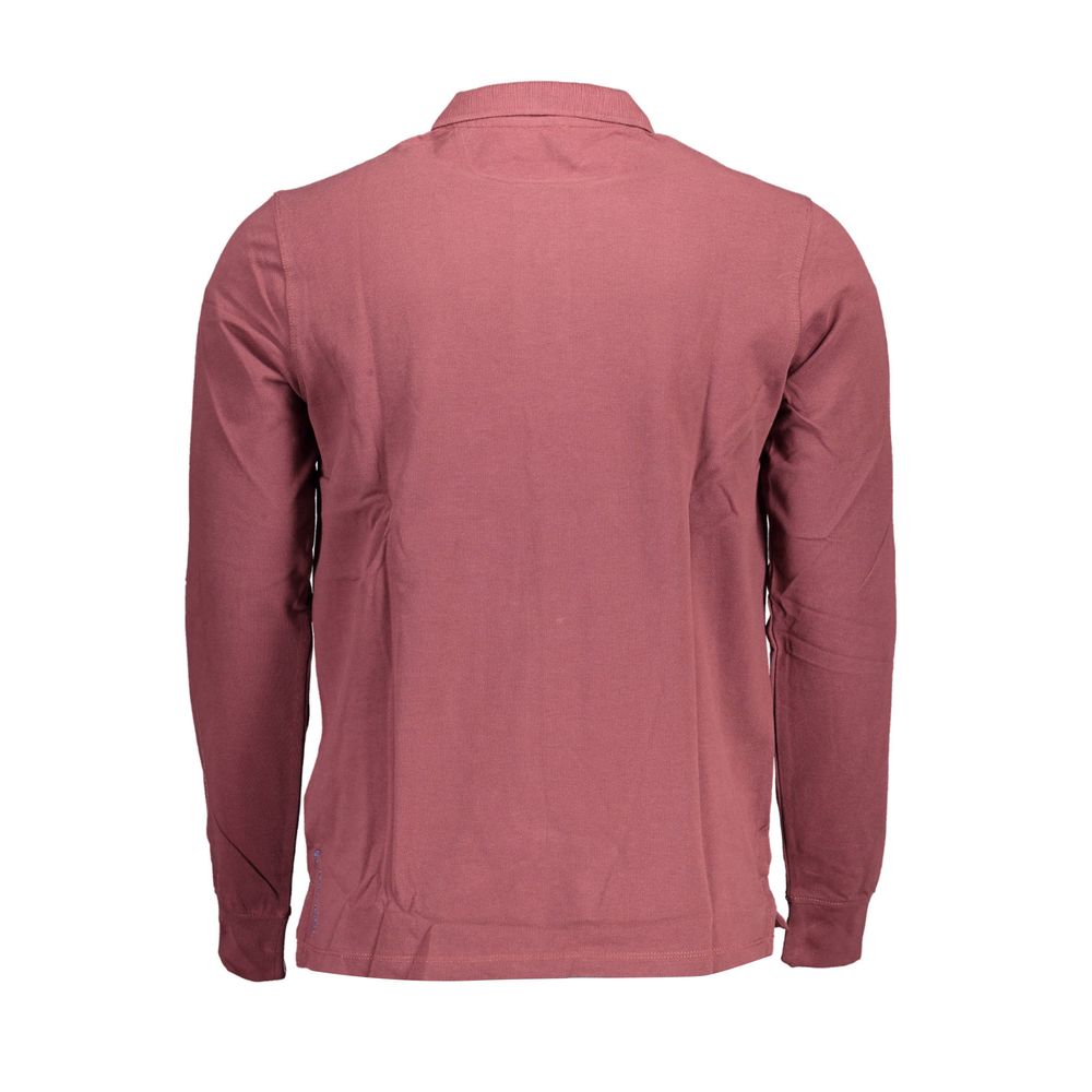 Tricou polo pentru bărbați din bumbac violet US POLO ASSN.
