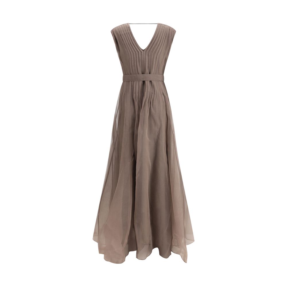 Rochie lungă de mătase Brunello Cucinelli