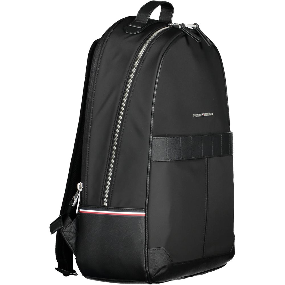 Rucsac Tommy Hilfiger negru din poliester pentru bărbați