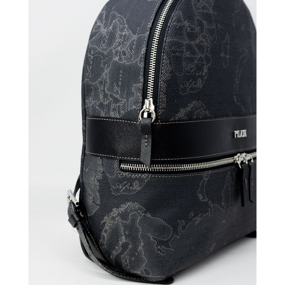 Alviero Martini Prima Classe Rucksack aus schwarzem Leder