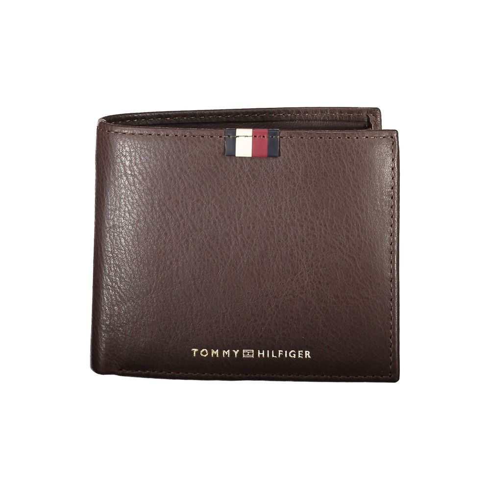 Tommy Hilfiger – Braune Lederbrieftasche für Herren
