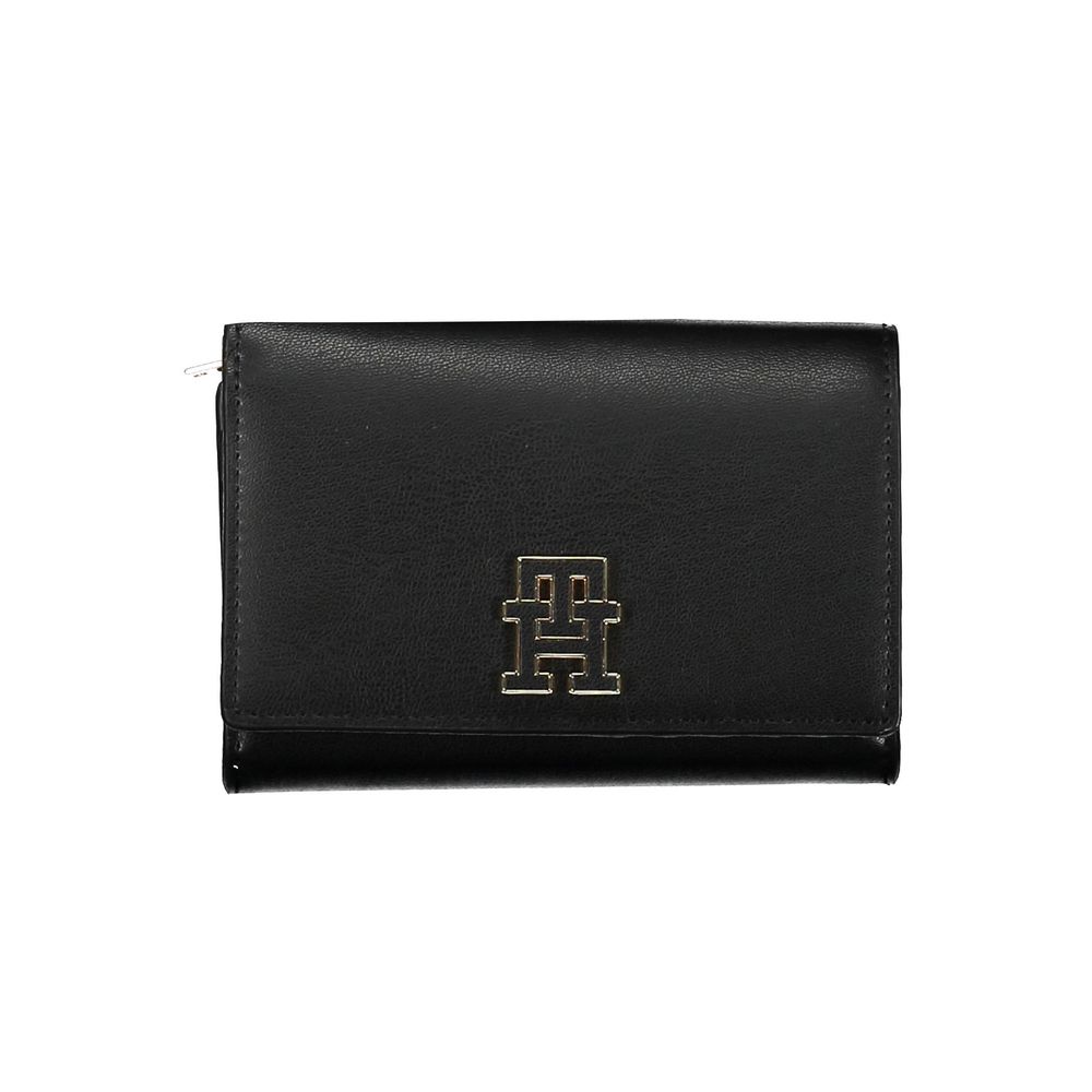 Portofel negru din polietilenă Tommy Hilfiger pentru femei