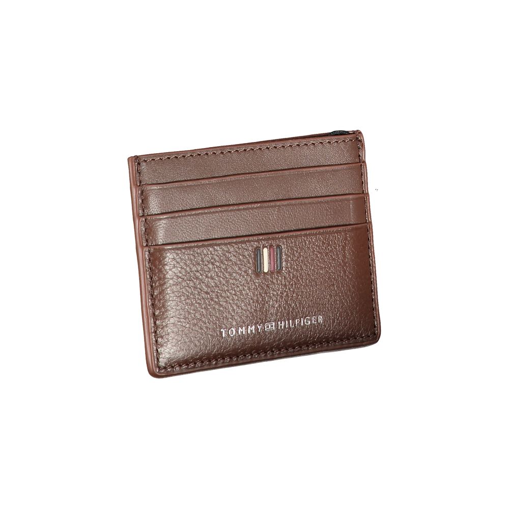 Portcard elegant din piele Tommy Hilfiger cu detalii contrastante