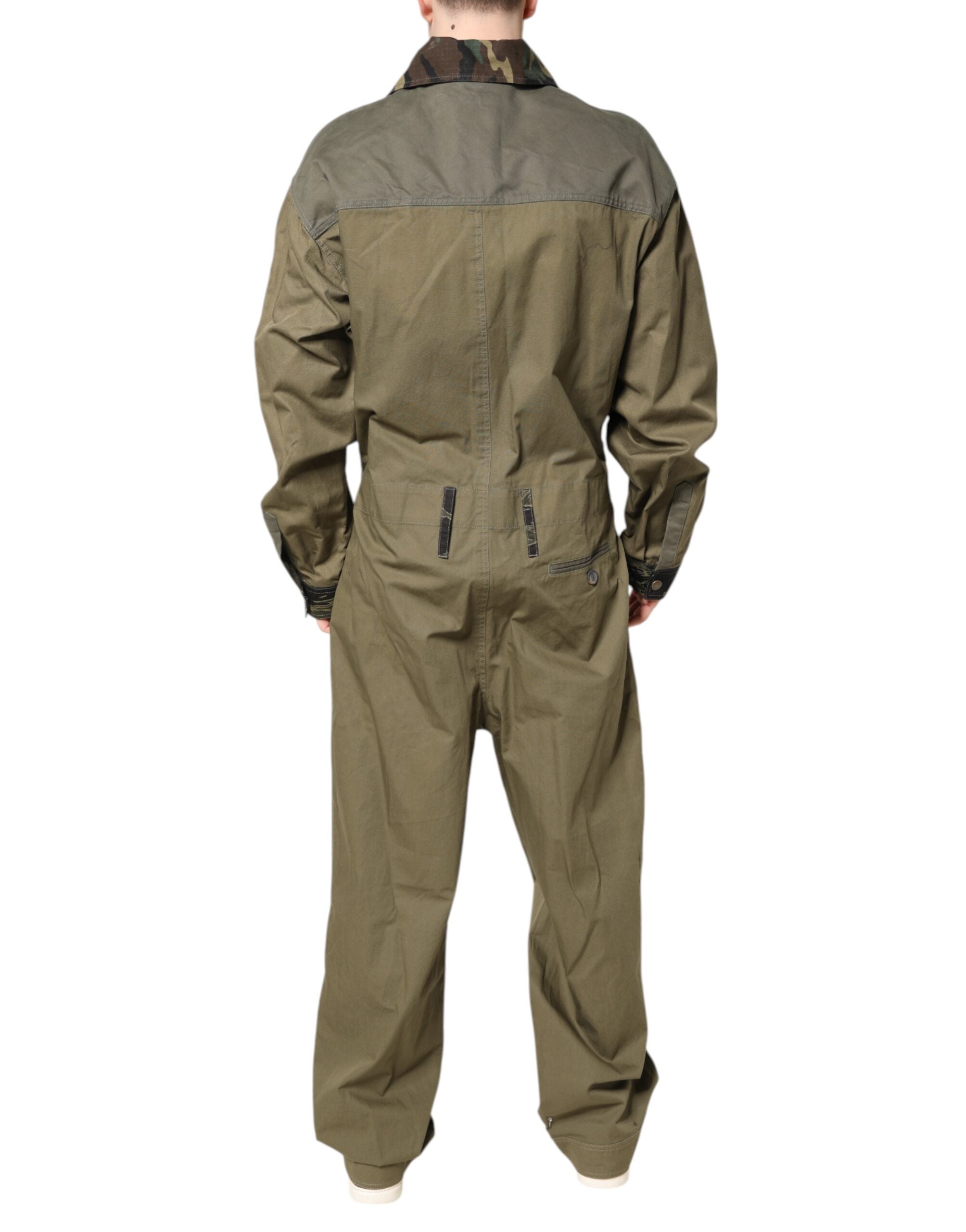 Dolce &amp; Gabbana Braunes Baumwoll-Stretch-Hemd-Hosen-Freizeitset