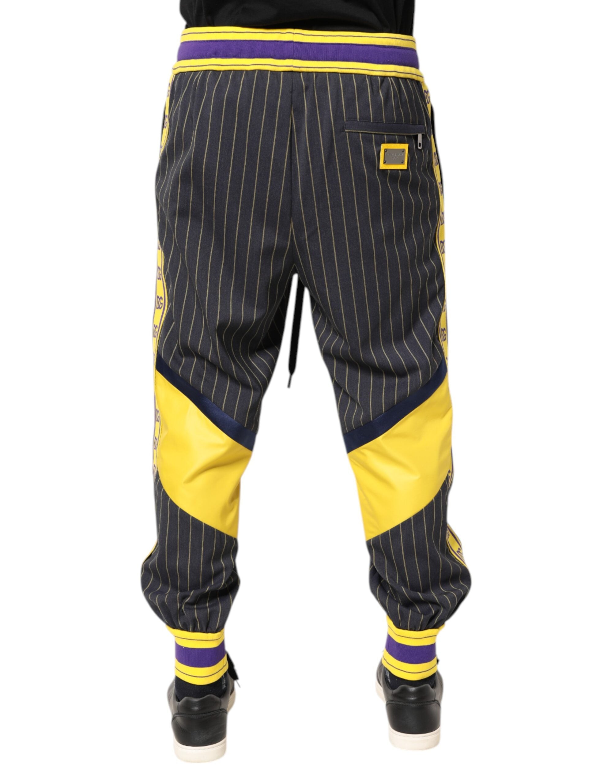 Dolce &amp; Gabbana Pantaloni jogger din bumbac multicolor pentru bărbați
