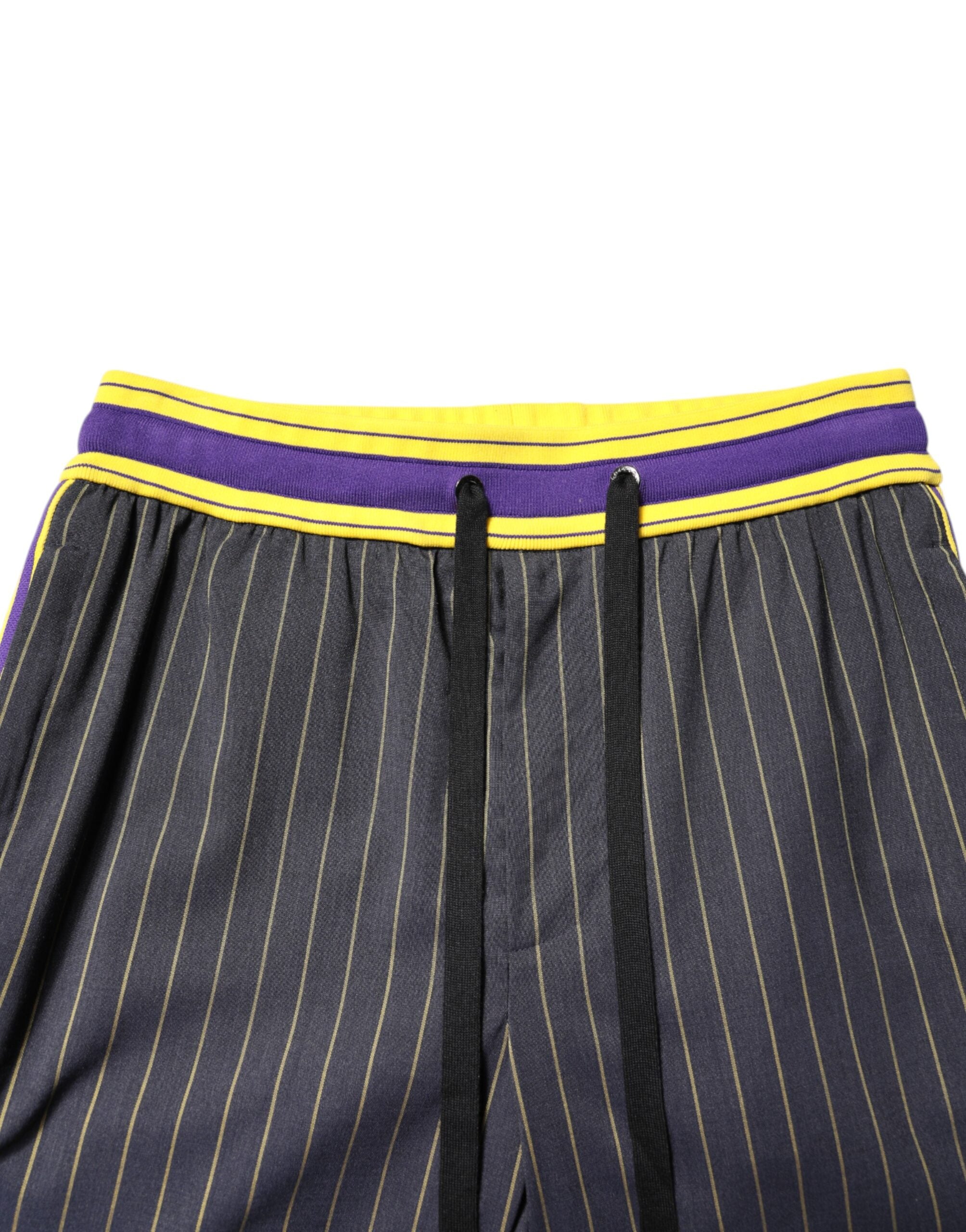 Dolce &amp; Gabbana Pantaloni jogger din bumbac multicolor pentru bărbați