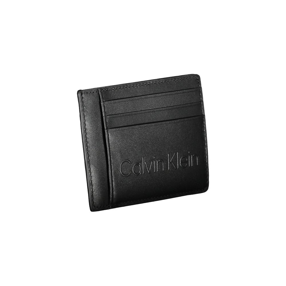 Calvin Klein – Schwarzes Polyethylen-Portemonnaie für Herren