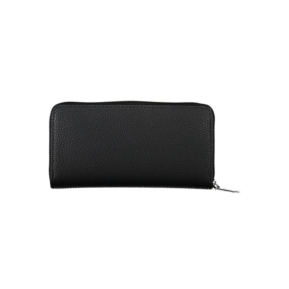 Portofel Calvin Klein negru din poliester pentru femei