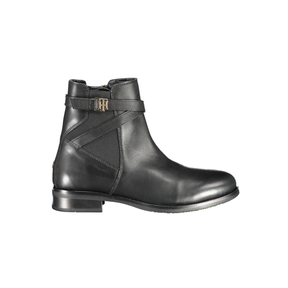 Tommy Hilfiger – Schwarze Lederstiefel für Damen