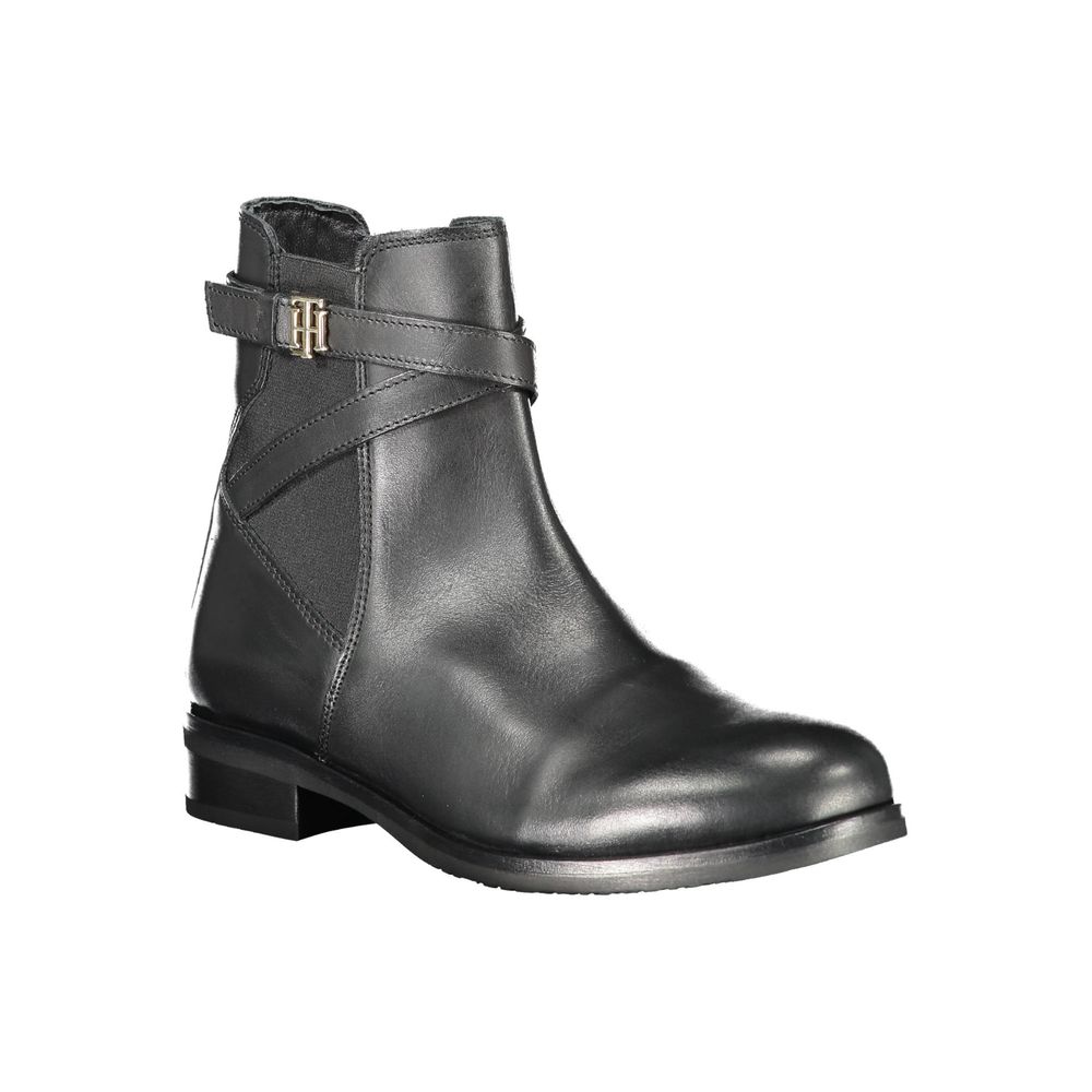 Tommy Hilfiger – Schwarze Lederstiefel für Damen