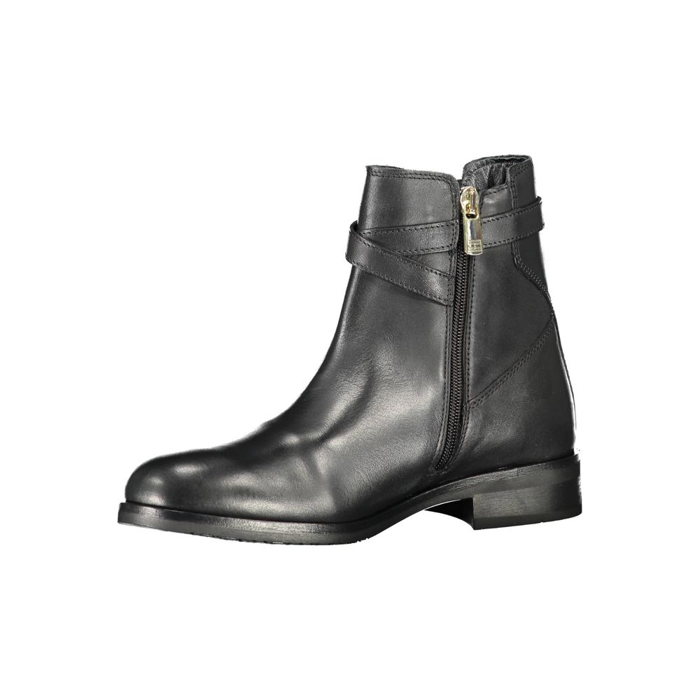 Ghete damă Tommy Hilfiger din piele neagră