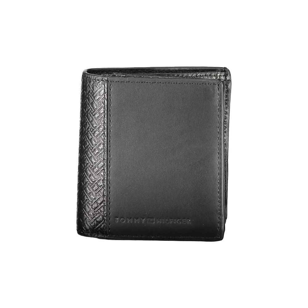 Tommy Hilfiger – Schwarze Lederbrieftasche für Herren
