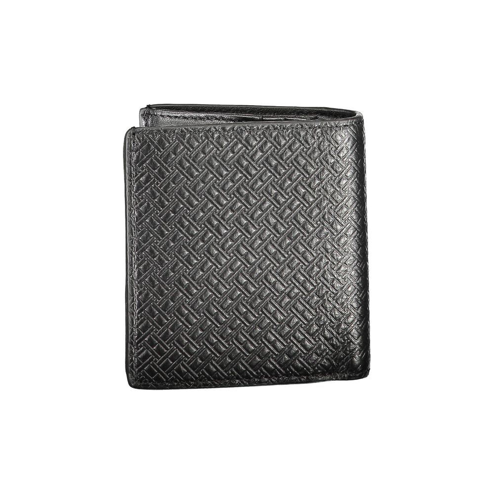 Tommy Hilfiger – Schwarze Lederbrieftasche für Herren